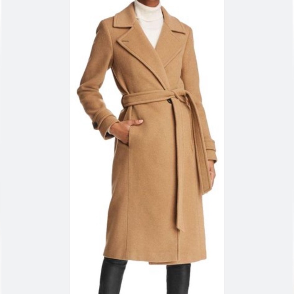 NWT Mackage belted wool camel coat